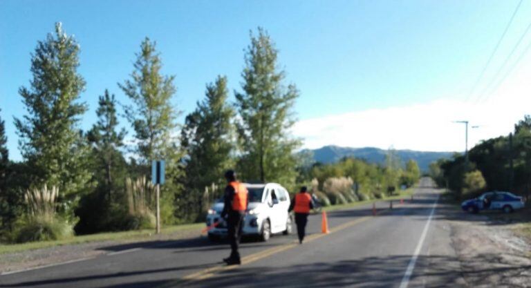 Sobre la ruta en La Cumbre.