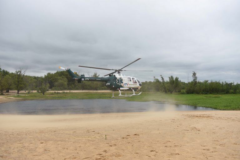 Simulacro de rescate en la isla por la caída de una avioneta (Municipalidad de Rosario)