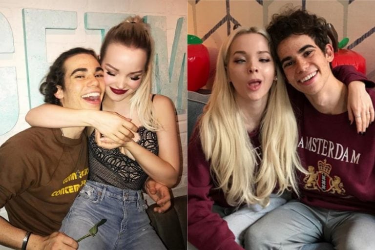 Cameron junto a Dove, quien fue su coestrella en las películas de Disney. (web)