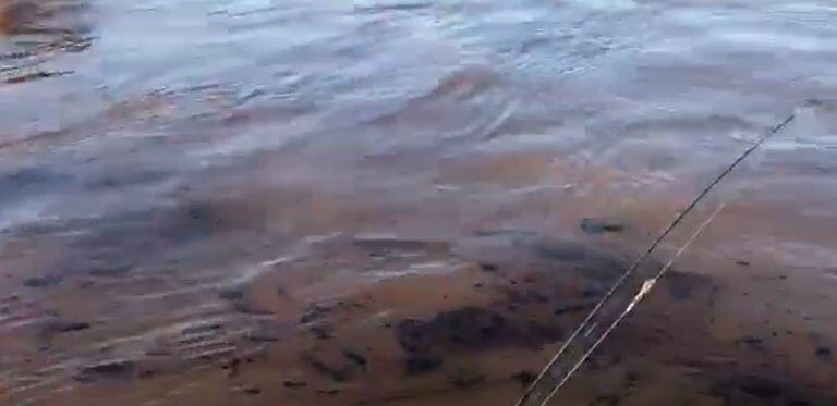 Las filtraciones causaron preocupación en los pescadores y ambientalistas. (video Facebook/carlossolis