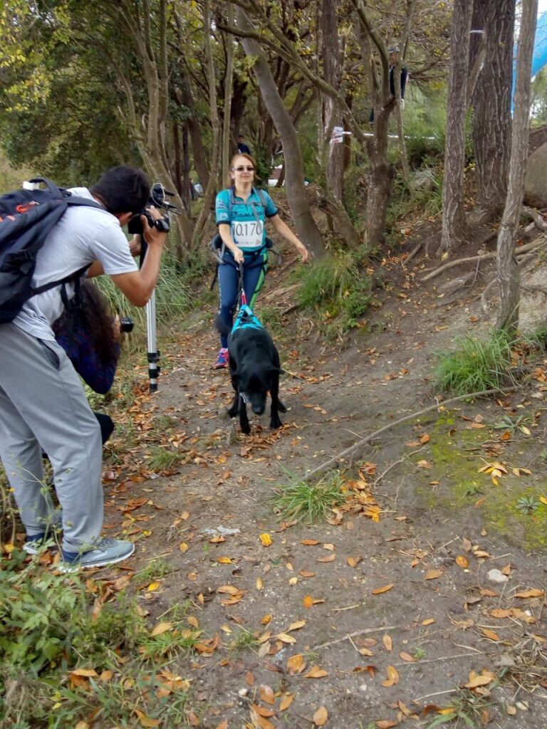 Carrera con sus perros