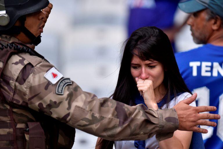 Descendió Cruzeiro y se produjeron graves incidentes (Foto: Douglas Magno/AFP)