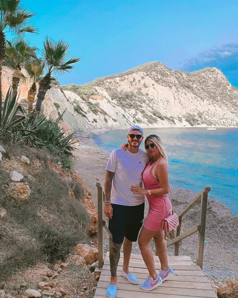 Vacaciones de Wanda Nara y Mauro Icardi en Ibiza (Foto: Instagram)