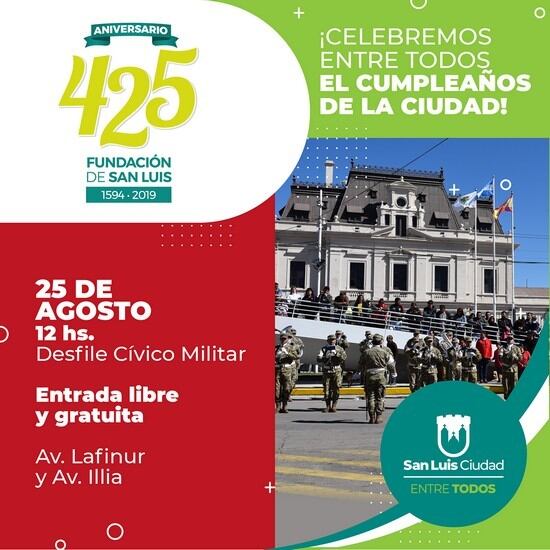 Festejo por el aniversario de San Luis.