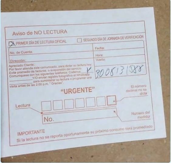 La empresa EdERSA de Viedma comunicó que los avisos de "no lectura" son truchos