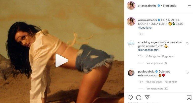 El "adelanto" de Oriana Sabatini y la respuesta de Paula Dybala. A puro fuego. (Instagram)