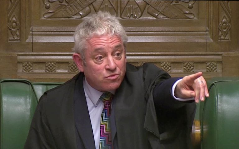 John Bercow luego del  voto de la primera ministra Theresa May's