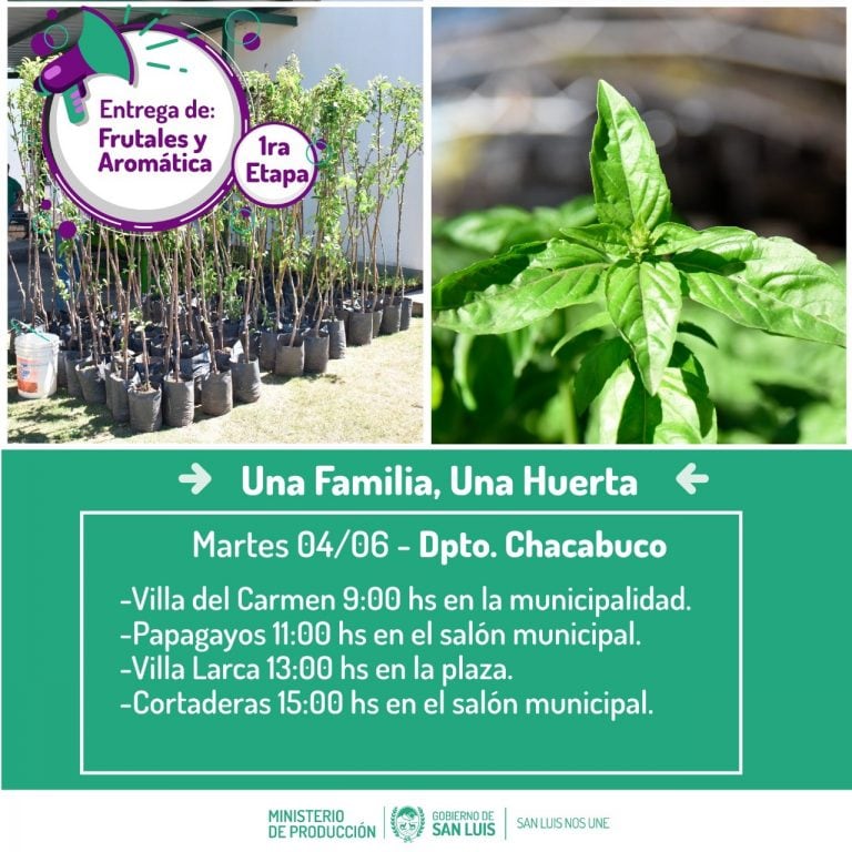 "Una familia, una huerta" entrega de kits.