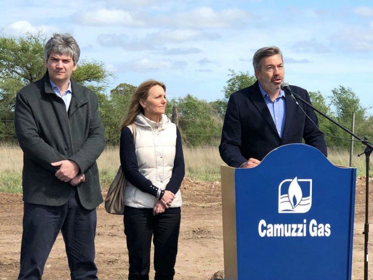 Jaime Barba en el atril de Camuzzi (Foto: Diario Textual).