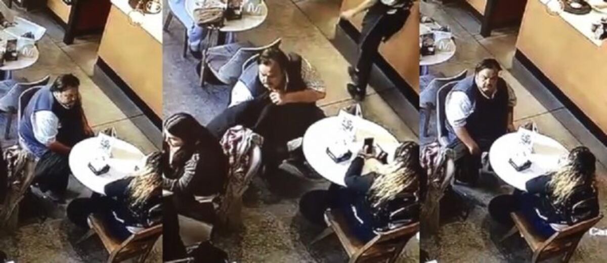Otra vez: ladrón reincidente grabado robándole a una clienta en una cafetería del centro