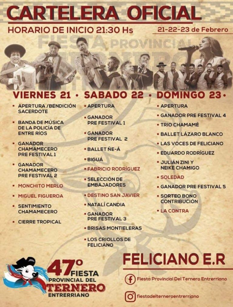 Cartelera Fiesta del Ternero