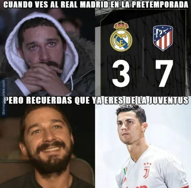 Memes de la derrota del Real Madrid por 7-3 ante el clásico frente al Atlético (Foto: redes).