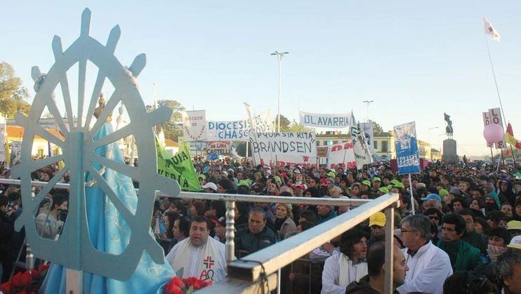 La peregrinación a Lujan comenzó ayer en Liniers Foto: Infobae.