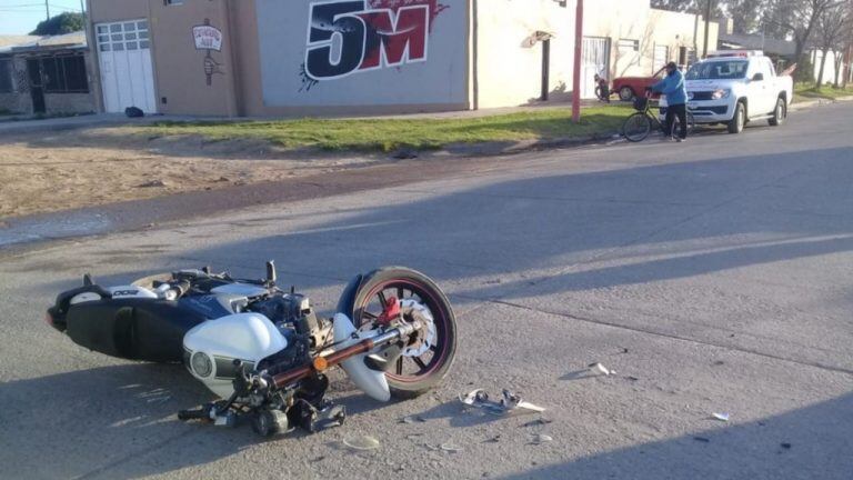 El motociclista fue hospitalizado