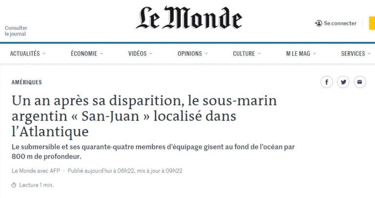 El diario francés Le Monde