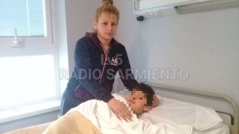 Gonzalo, hospitalizado en el Rawson.