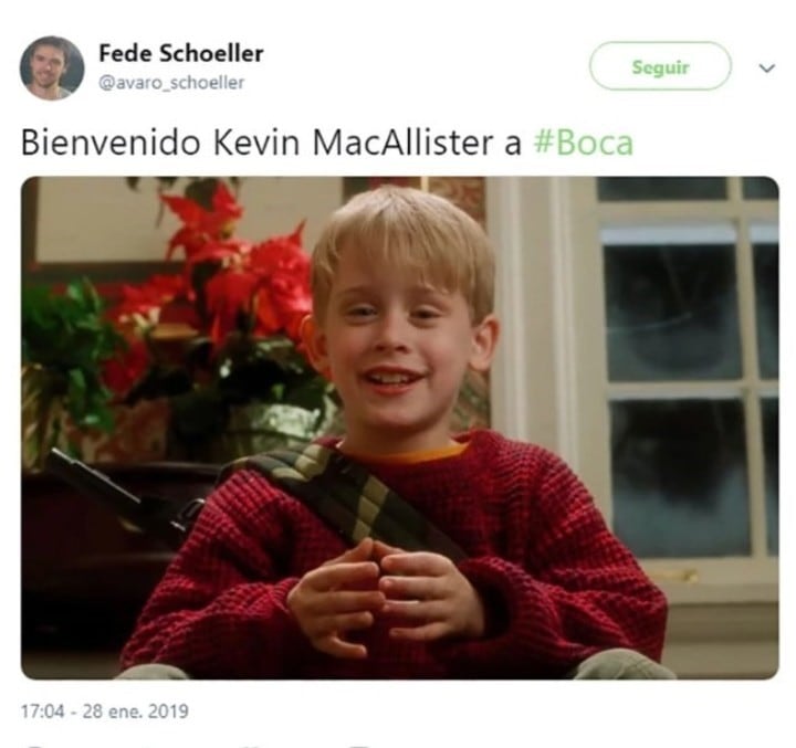 Los memes recordando a Mi Pobre Angelito por el desembarco de Kevin Mac Allister en Boca.