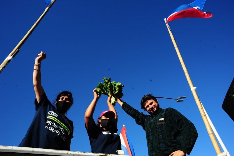 Grabois en La Rural. (Foto: Clarín)