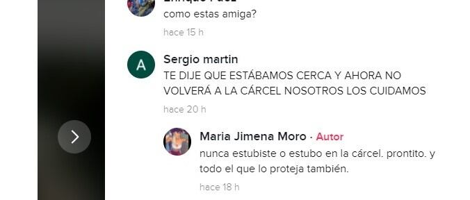 Los comentarios aparecieron como respuesta a publicaciones en la cuenta de la víctima. (@jimeemoro)