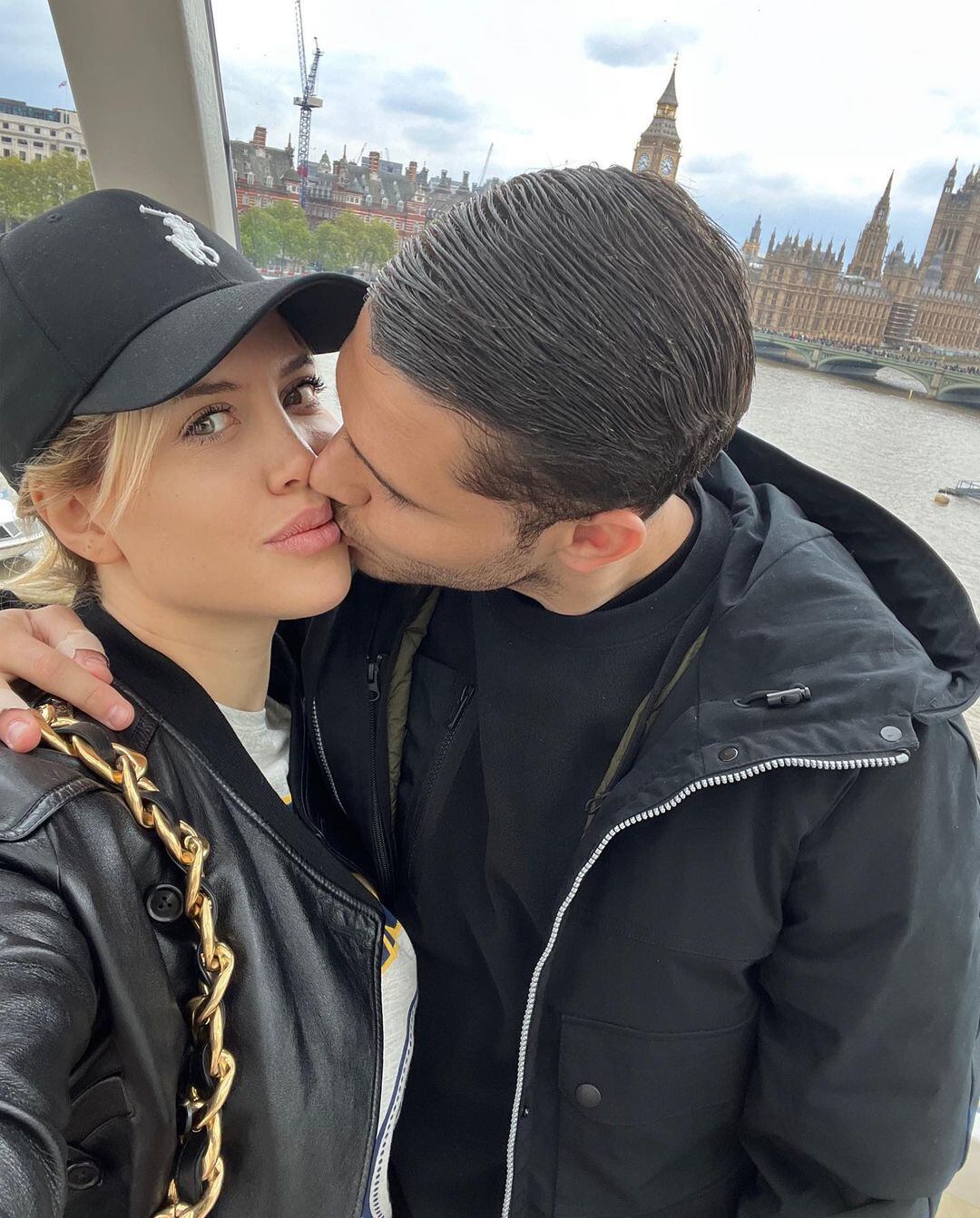 Wanda Nara en Londres junto a Mauro Icardi luego de su renconciliación.