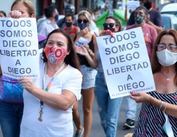 Marcha en reclamo de la libertad de Diego