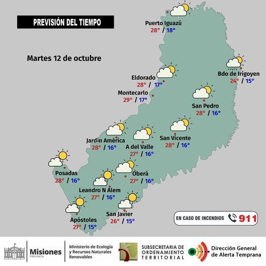 Con un poco de alivio, se producen mejoras temporarias en la provincia de Misiones .