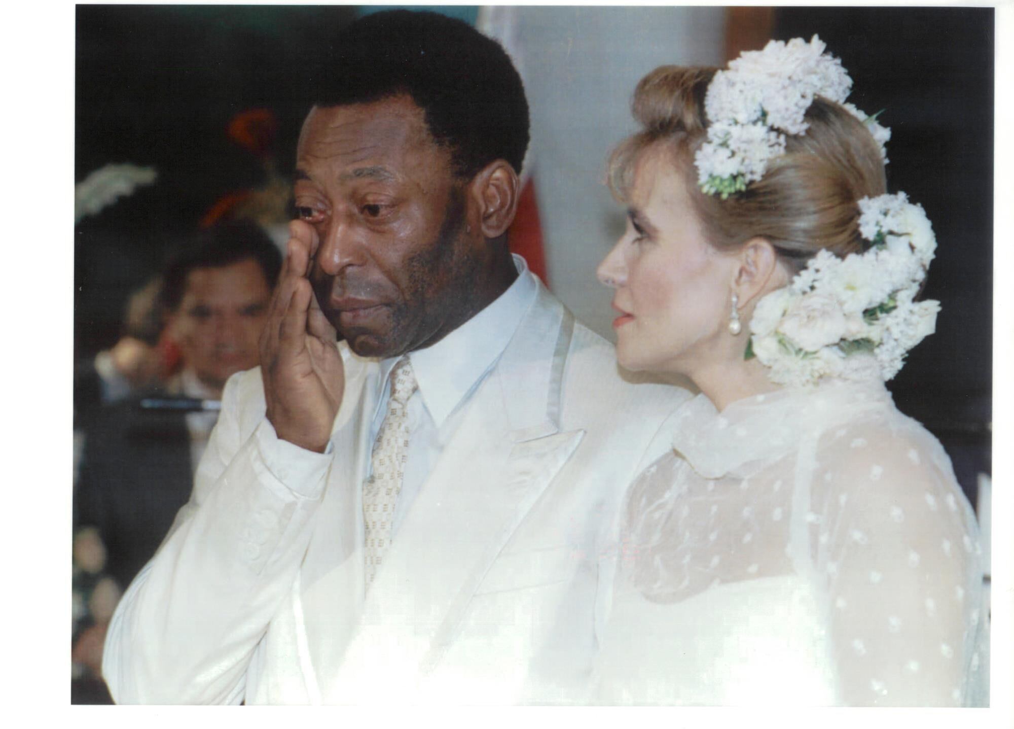 Pelé y su segunda esposa,  Assiria Seixas Lemos.