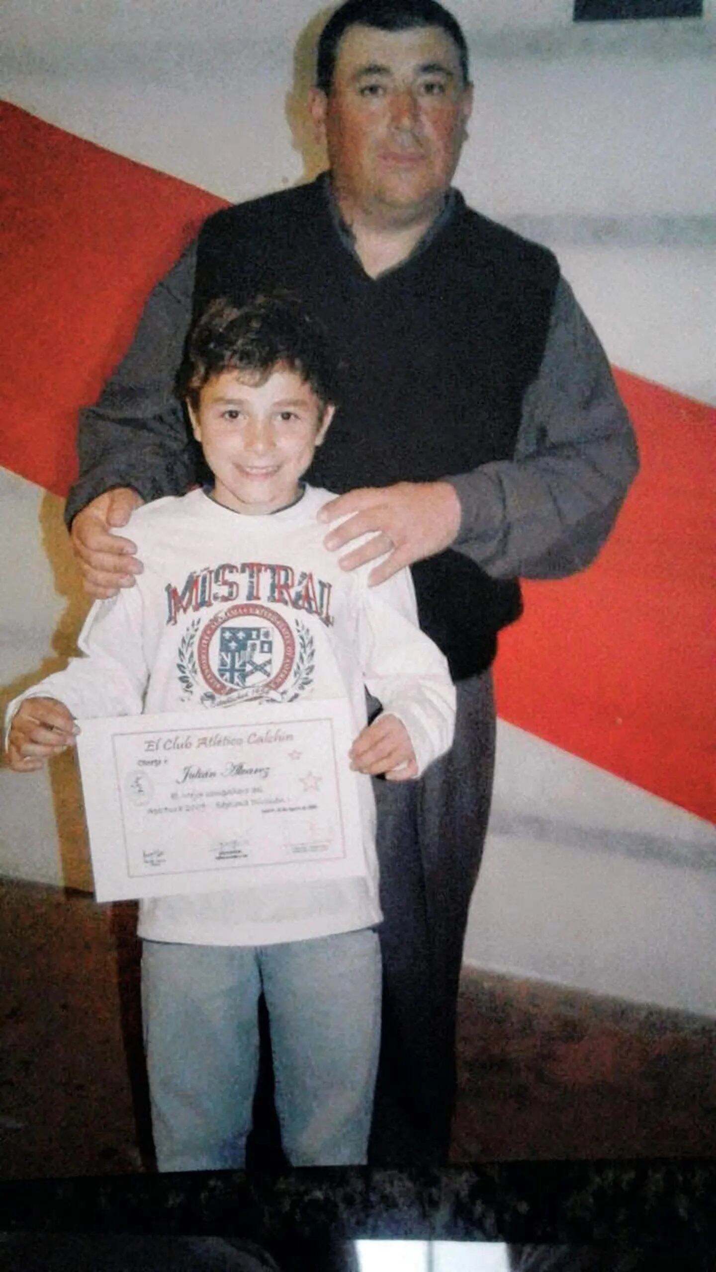 Rafael Varas cuando era entrenador del futbolista cordobés.