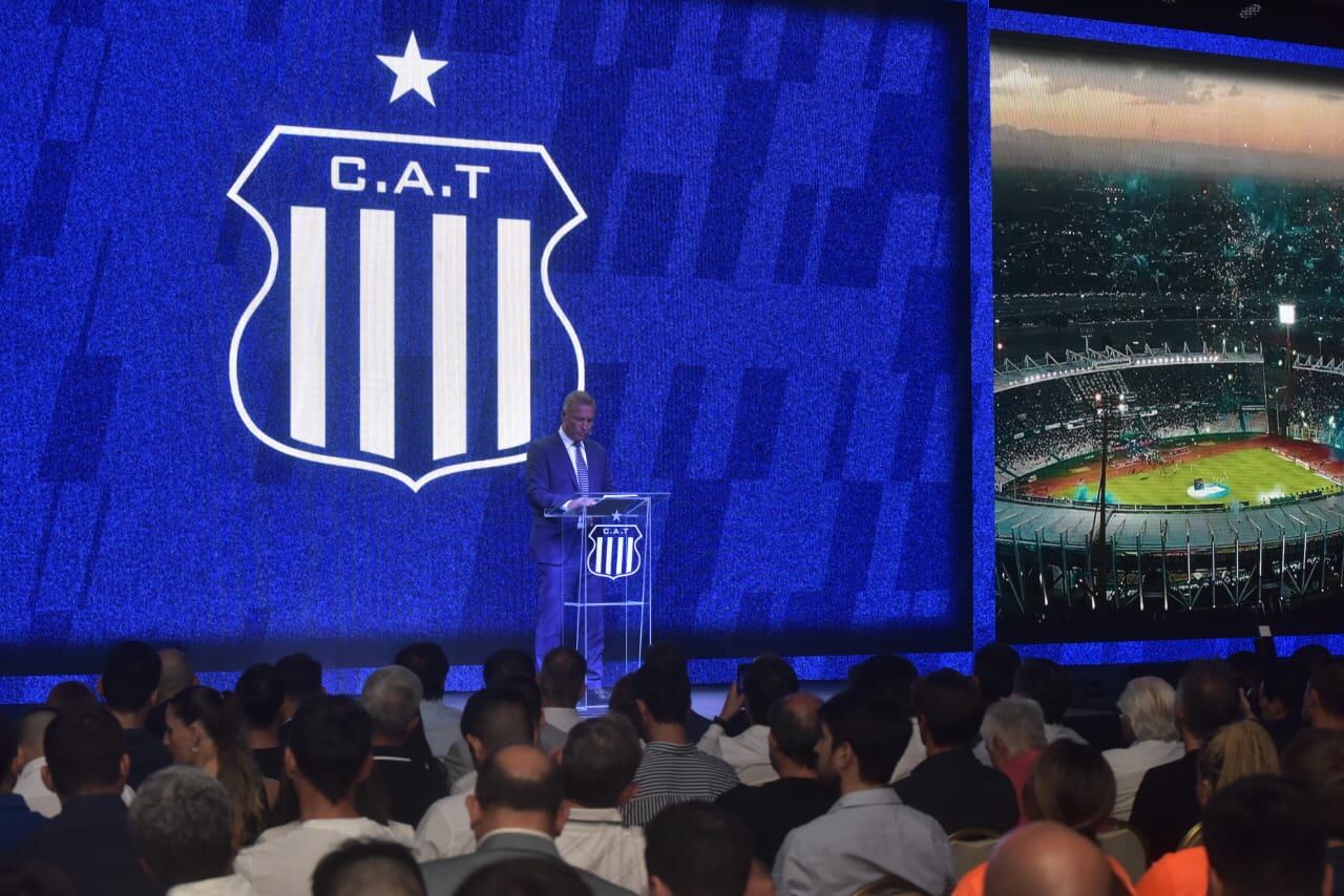 Andrés Fassi, durante la presentación de Holcim como nuevo aliado estratégico, habló del "segundo estadio" de Talleres. (Facundo Luque / La Voz)