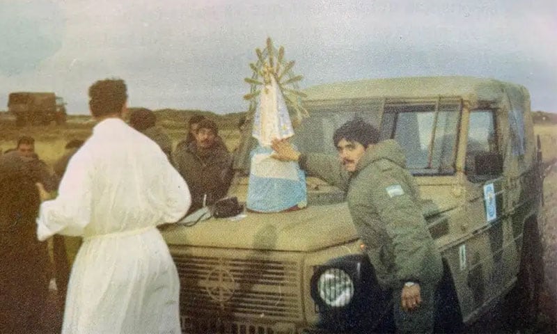 La Virgen de Luján en Malvinas.