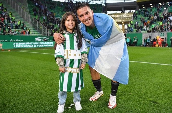 Carlos Auzqui, exdelantero de Talleres, ahora en el fútbol de Hungría. (Gentileza)