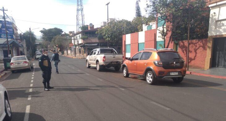 Accidente vial en pleno centro posadeño.