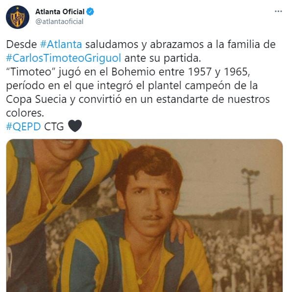 Atlanta recordó a Carlos Griguol.