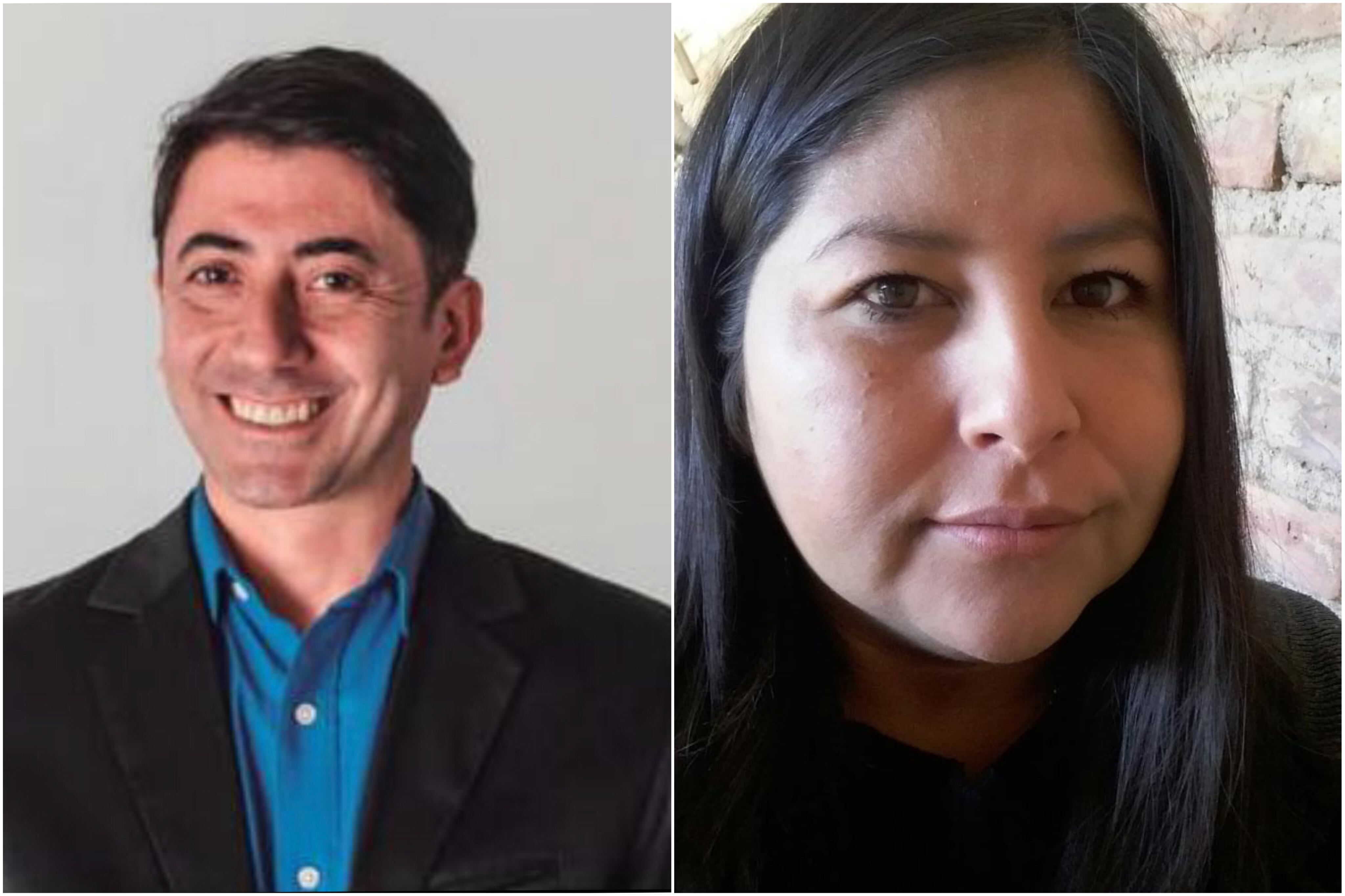 Andrés Bustos y Miriam Loayza, los dos primeros precandidatos maipucinos del Partido Federal.