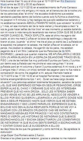 El descargo del joven agredido en un boliche de la Costanera