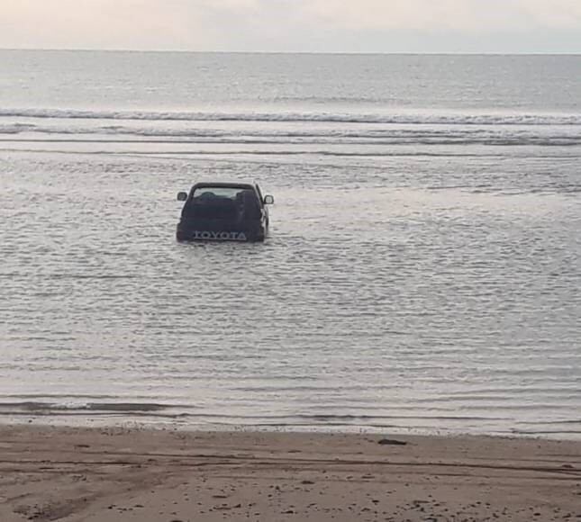 Así amaneció la camioneta.