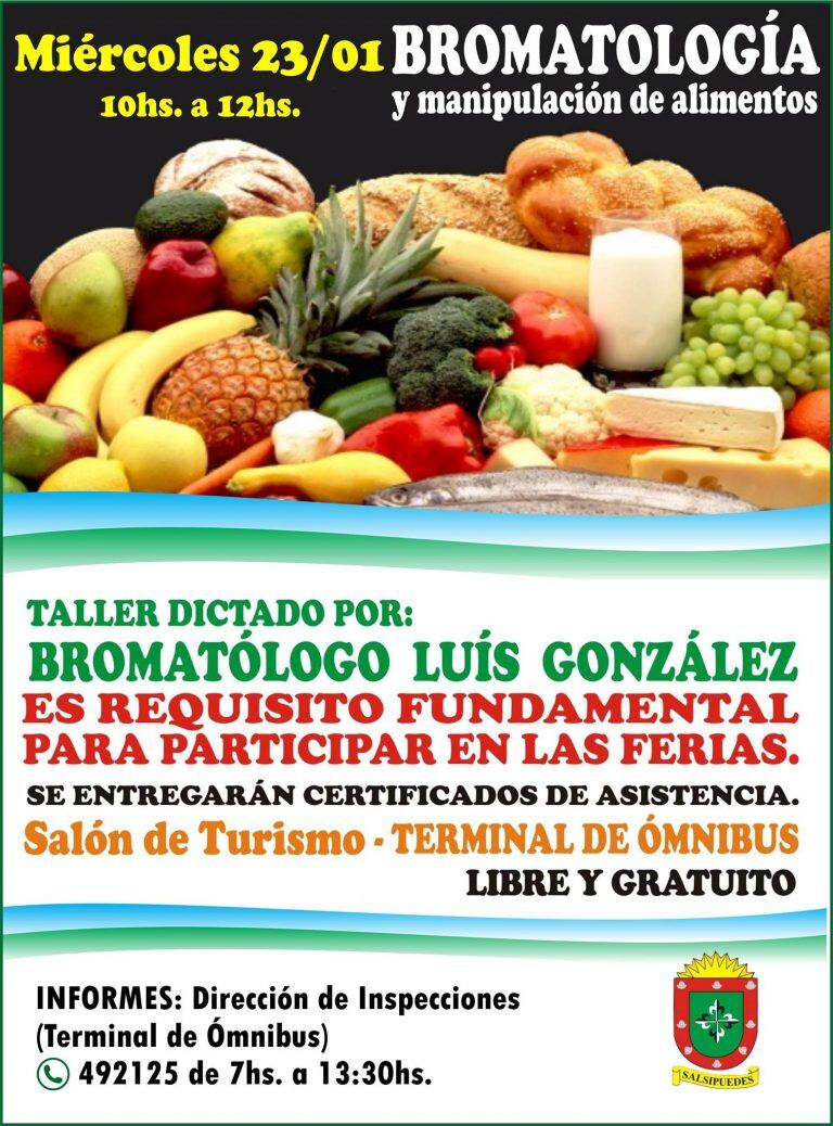 Taller de Manipulación de Alimentos en Salsipuedes