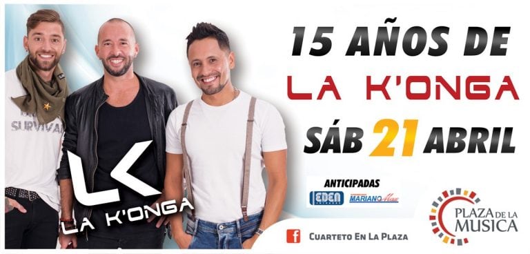 La Konga cumple 15 años y lo festeja con todo en la Plaza de la Música.