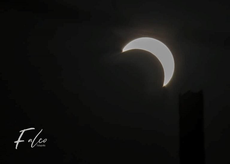 Eclipse registrado por vecinos de Sierras Chicas.