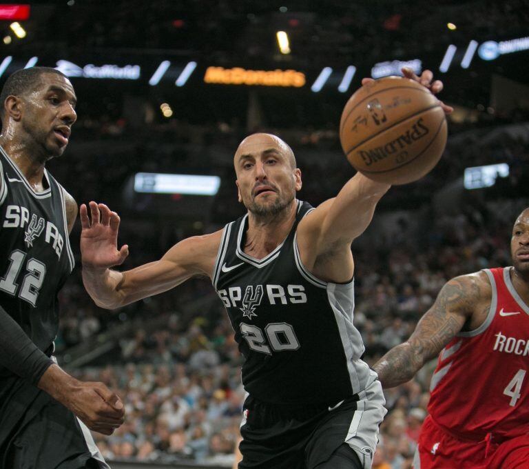 Manu Ginóbili se retiró del básquet a los 41 años. Foto: AFP.