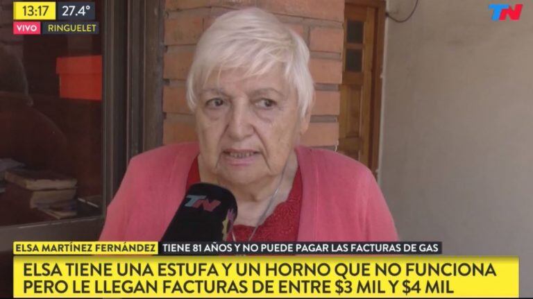 Su marido falleció en 2012 y era quién se encargaba del mantenimiento de la casa.