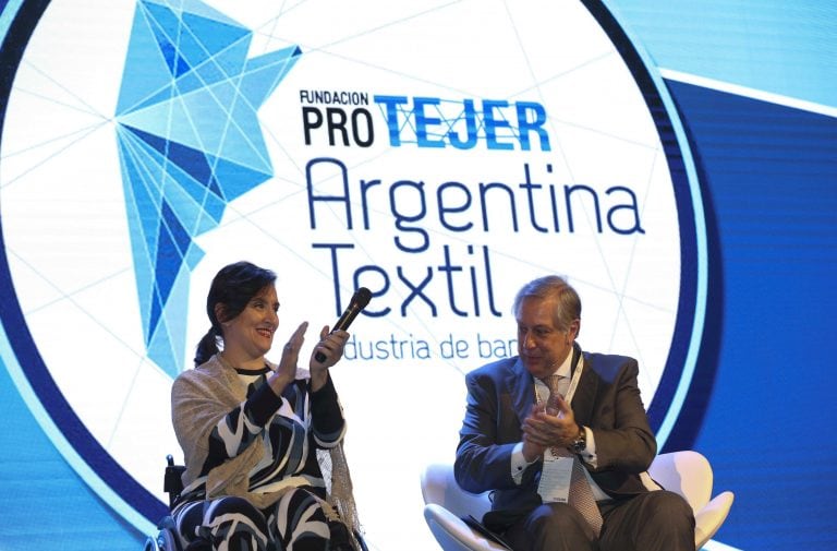 DYN22, BUENOS AIRES 17/10/16, LA VICEPRESIDENTA, GABREILA MICHETTI,  PARTICIPÓ  HOY DE LA 12° CONVENCIÓN DE LA AGRO INDUSTRIA TEXTIL Y DE INDUMENTARIA DE ARGENTINA PROTEXTIL 2016.FOTO.DYN