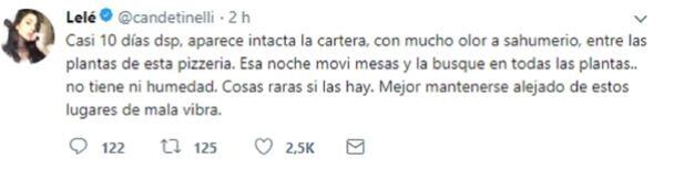 Apareció la cartera de Cande Tinelli