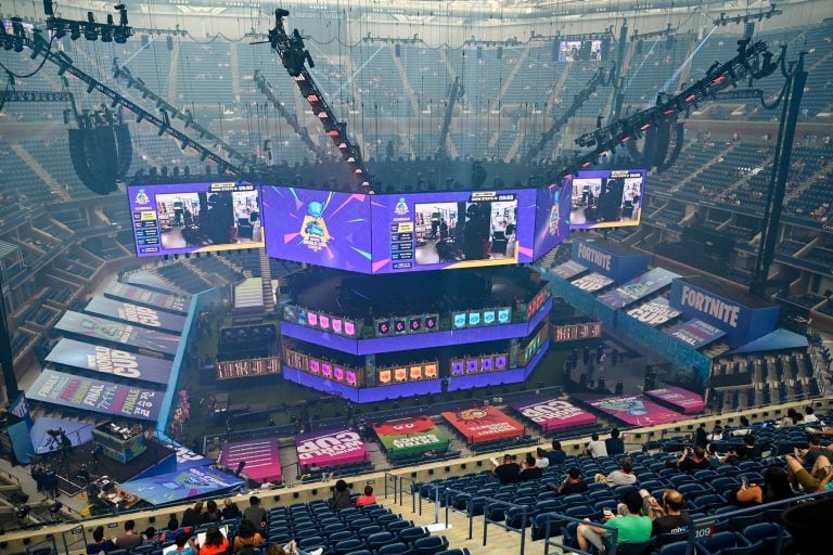 El estadio Arthur Ashe, escenario de la Copa del Mundo de Fortnite. (REUTERS)