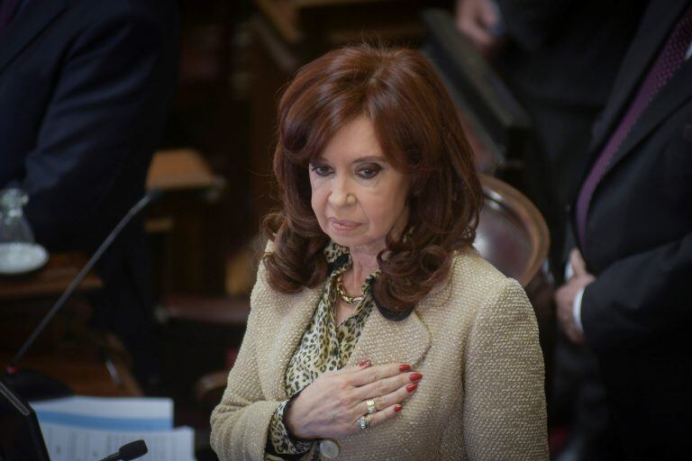 Argentina 
Cristina Fernandez de Kirchner durante la sesión del Senado . Tratamiento de Bruglia y Bertuzzi Foto Federico Lopez Claro