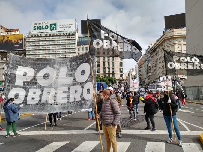 Manifestación del Polo Obrero (Twitter)