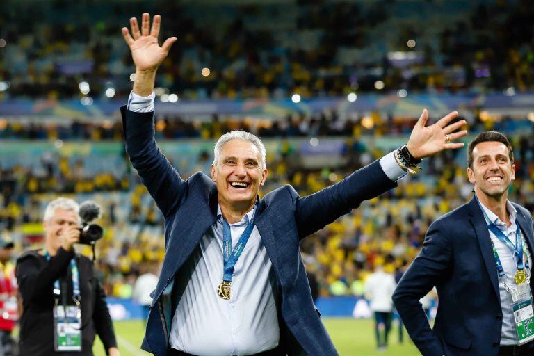 Tite celebra la consagración en el Maracaná. Foto: Andre Melo Andrade