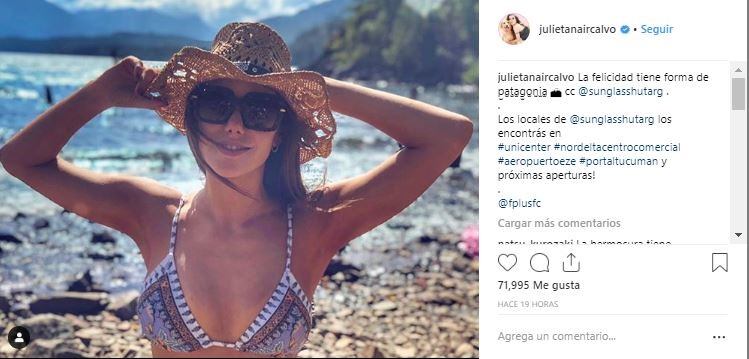 Las vacaciones mochileras de Julieta Nair Calvo y su novio