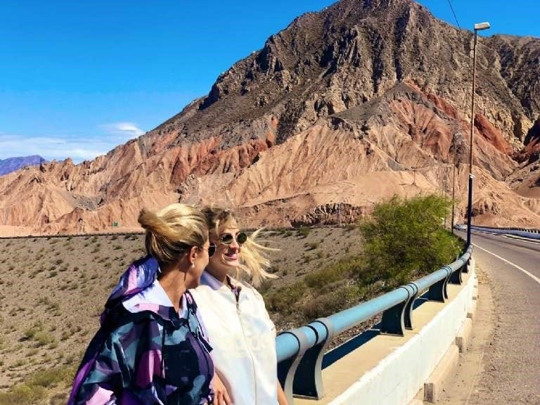 Virginia Gallardo y Cande Ruggeri en San Juan.