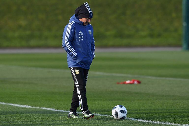 Sin Lionel Messi, la Selección Argentina se entrenó en Manchester.